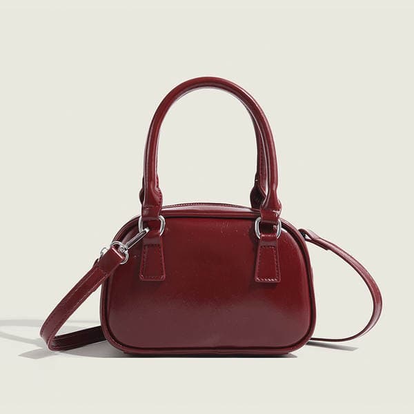 2026 New Red Underarm Bag For Women Korean Style Niche Design Small Square Handbag Luxury Crossbody Bowling Bag