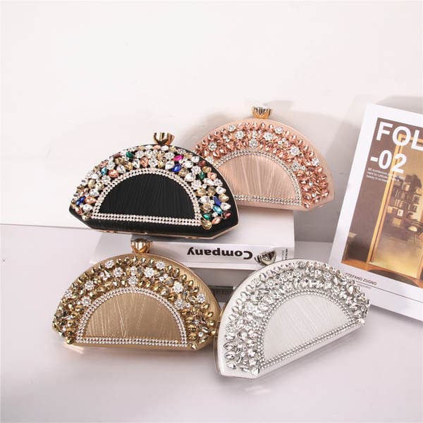 Factory Direct Women's Banquet Chain Handbag Fashion Diamond-Encrusted Evening Bag Crossbody New Sparkling Style