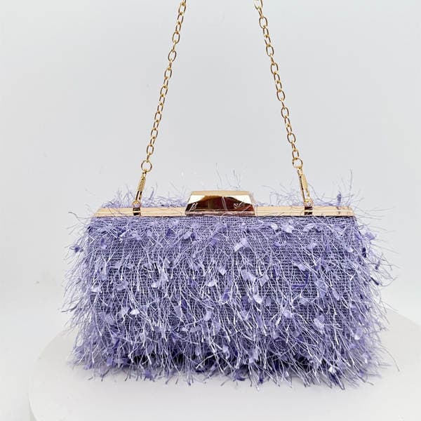 Cross-Border Evening Bag Tassel Women's Party Clutch Hot Selling Black Handbag Chaozhou Factory Direct Sale Handmade Bag