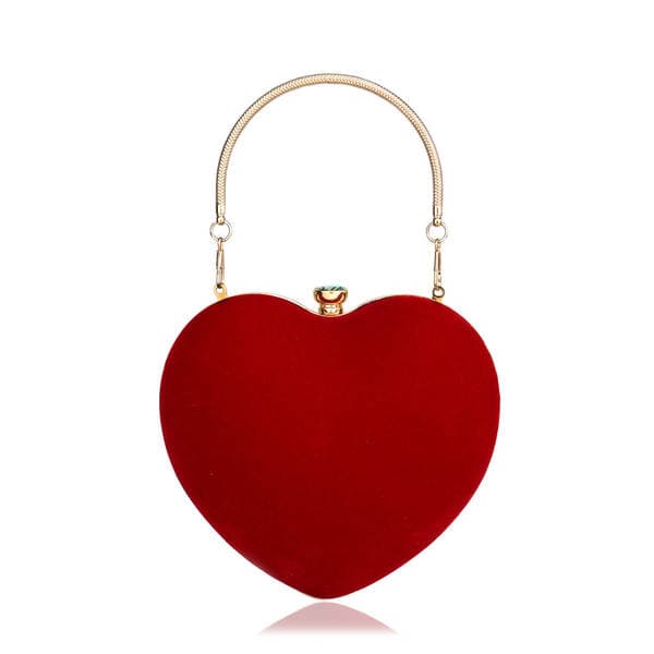 Cross-Border Hot Sale Exquisite Heart-Shaped Evening Bag Elegant Prom Handbag Fashion Versatile Wedding Dress Clutch