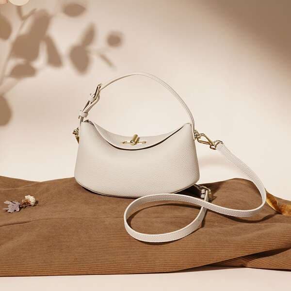 2025 Spring/Summer New Universal Leather Fashion First Layer Cowhide Minimalist High-End Shoulder Bag Handbag