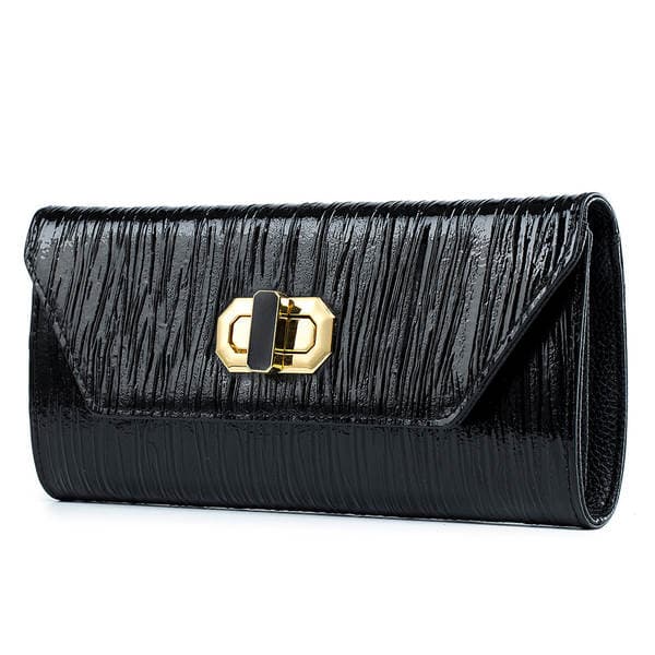 Women's Evening Clutch Bag For Parties & Gowns - Stylish Cowhide Leather Designer Crossbody & Handbag