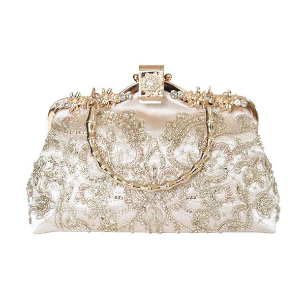 Cross-Border New Embroidery Evening Bag For Women, Beaded Evening Clutch For Qipao, Vintage Party Clutch Bag