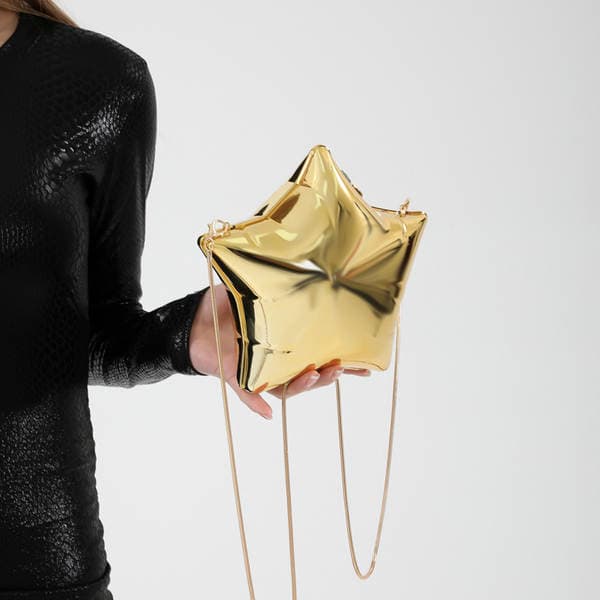 Cute Mini Star Fashion Bag For Women 2024 New Trendy Solid Color Evening Bag Chain Shoulder Crossbody Bag