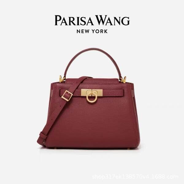 2025 New Parisa Wang Genuine Leather Women's Madison Handbag Crossbody Commuter Bag