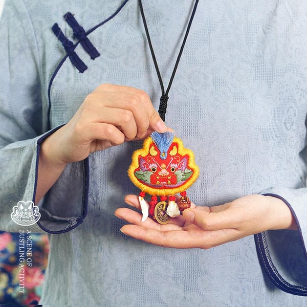Aka Handmade Peace Amulet Embroidery Kit for Passing Time During Pregnancy, Baby Small Cloth Tiger Zodiac Tiger Head DIY Material Pack
